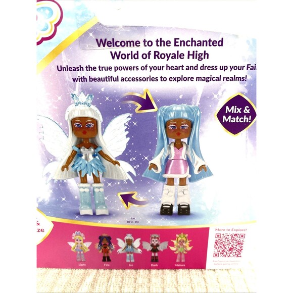 Royale High Ice Fairy 3" Mini Doll & Accessories Blue 9 Mix Match Fashions - Picture 7 of 10